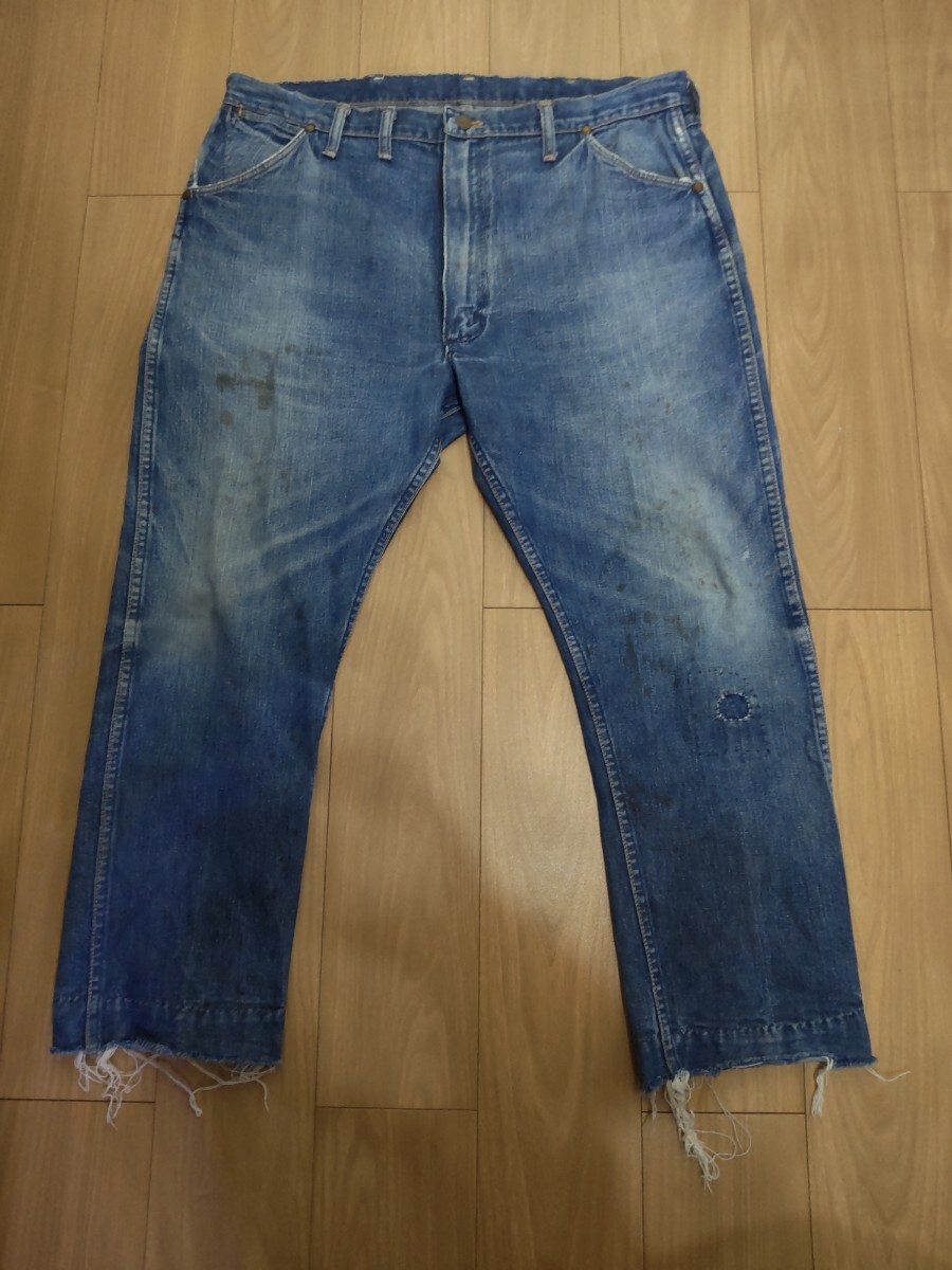 100売切 ビンテージ 60‘s 70‘s Wrangler 11MW デニム ジーンズ 縦落 左綾 Bigサイズ ラングラー Vintage 13MW 検 Levi’s Lee 斜め ベル拍卖