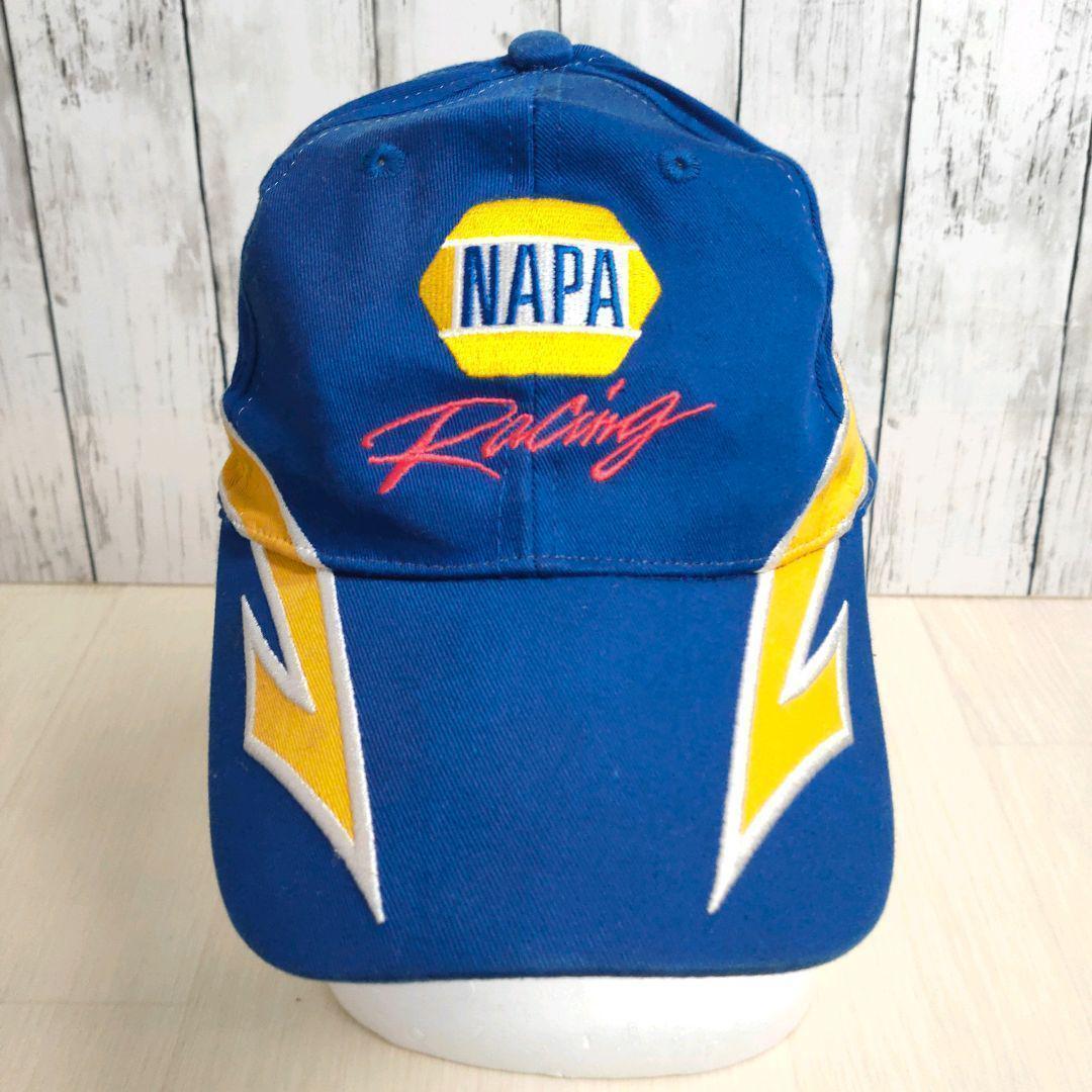ナパレーシング キャップ NAPA Auto Parts Racing cap 青 黄色 ホワイト white イエロー yellow ブルー blue レース 刺繍 いなた 切り替え拍卖