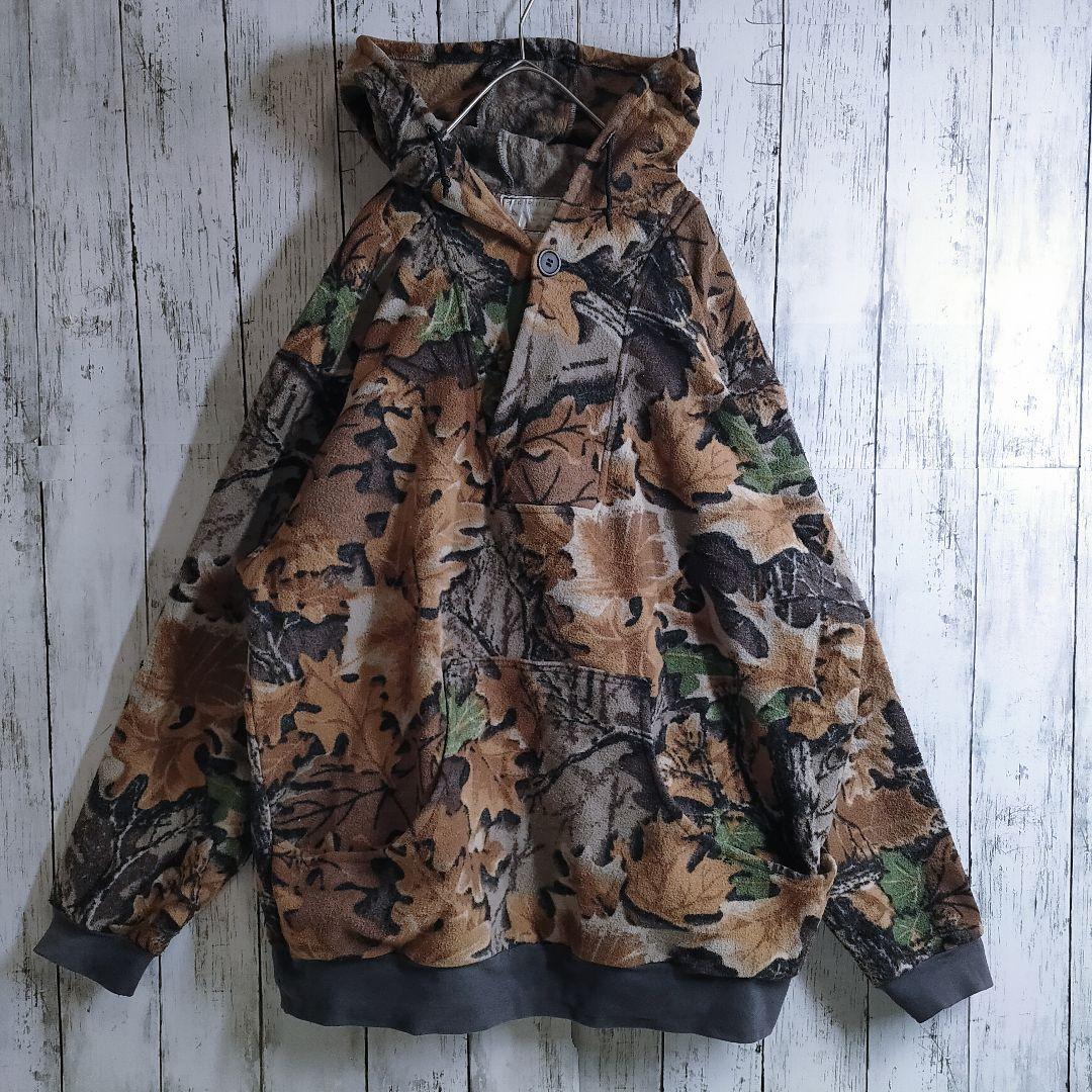 リアルツリーカモ フリースジャケット XL フーディー アウトドア 迷彩 pack plusブラウン brown カーキ khaki オリーブ olive real tree拍卖