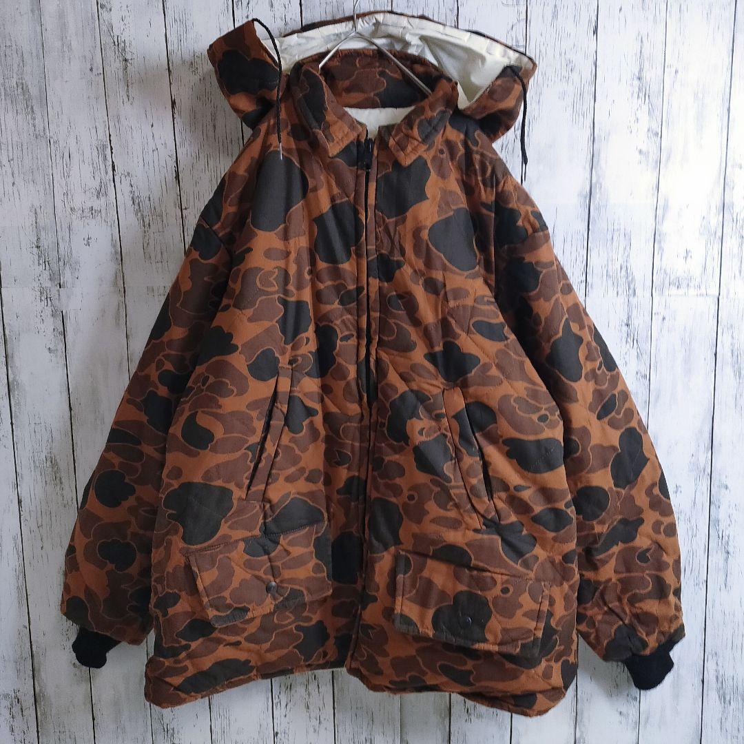 ダックハンターカモ ハンティングジャケット マウンテンパーカー 茶黒 鴨猟 ブラウン brown ダークブラウン dark duck hunter camouflage拍卖