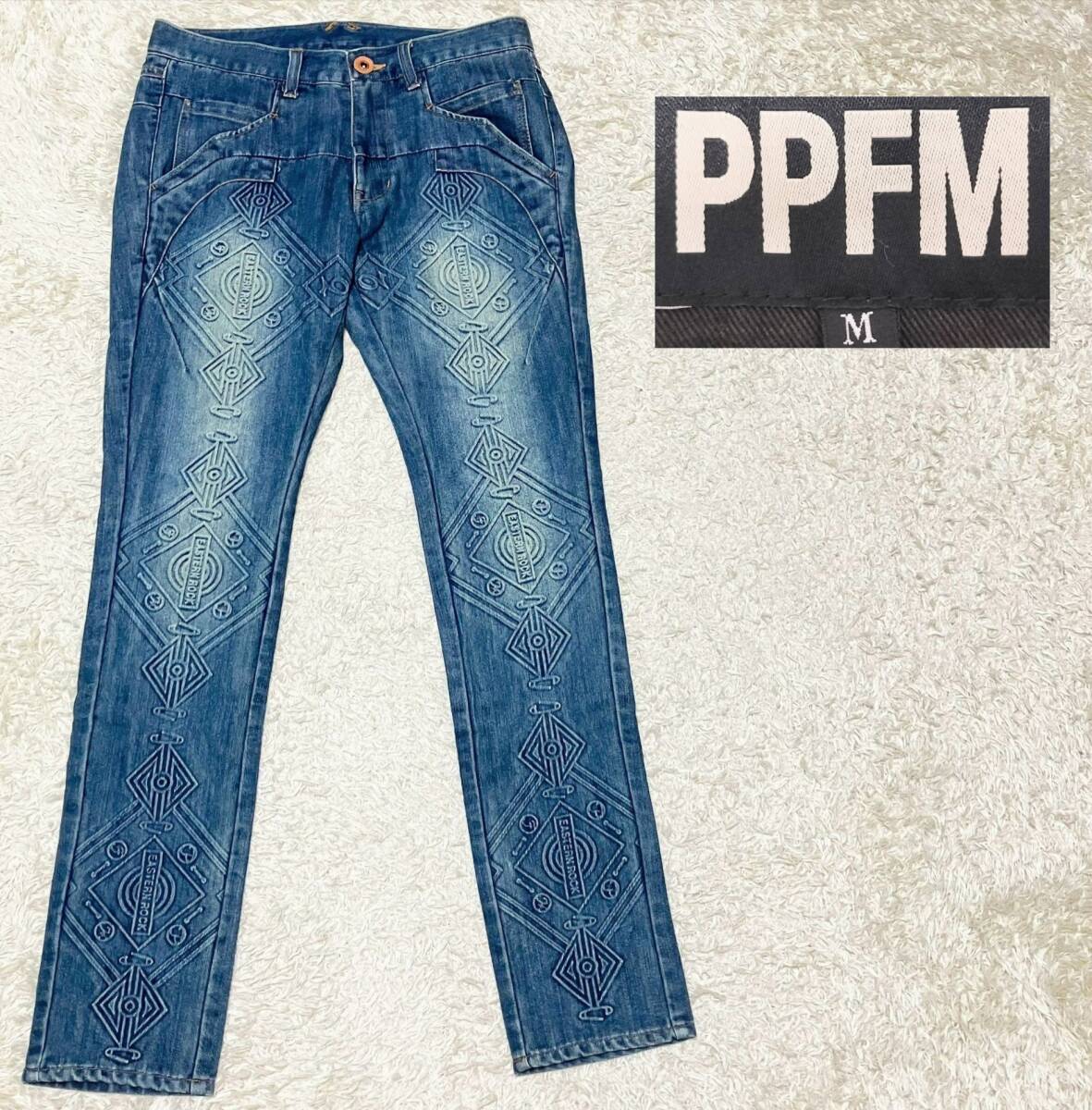 【エンボス加工★】Мサイズ PPFM デニムパンツ ジーンズ●ピーピーエフエム (10)拍卖