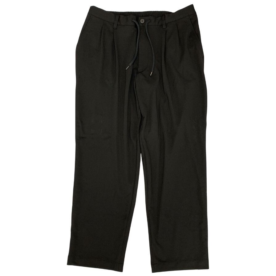 パンツ ランバン オンブルー イージー パンツ レーヨン ストレッチ ワイド ブラック メンズ サイズ52 LANVIN en Bleu 【AFB25】拍卖