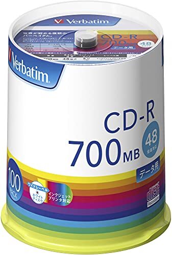ホワイト(インクジェットプリンタ対応) データ用 100枚(スピンドル) バーベイタムジャパン(Verbatim Japan) 1拍卖