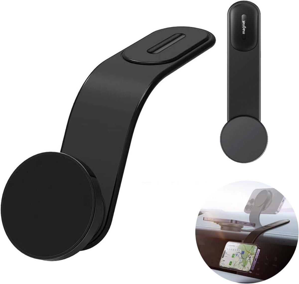 車載スマホホルダー マグネット式 MagSafeホルダー メタルプレート付き 角度調整可能 新型拍卖