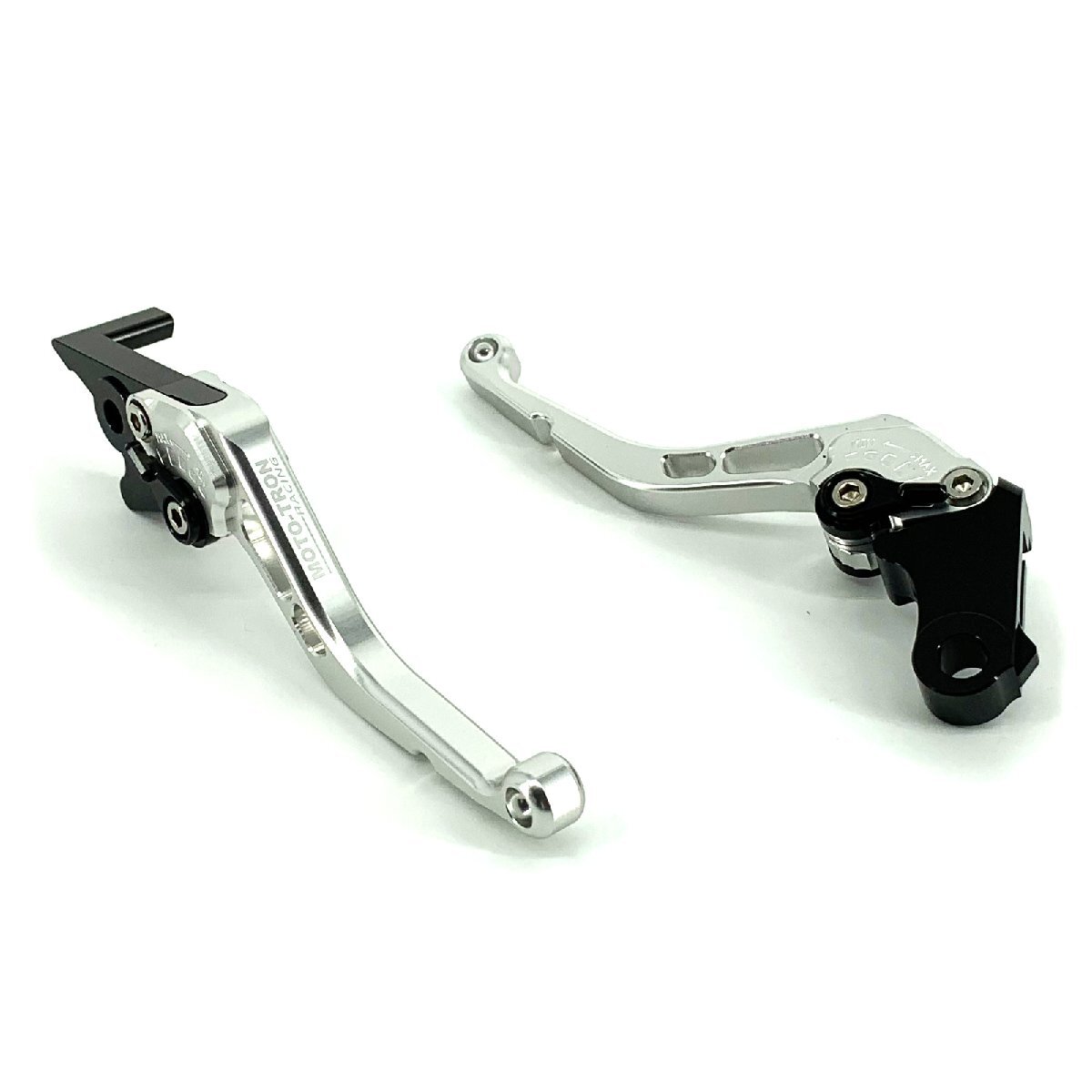 【新品 送料無料】MOTO-TRON クラッチ ブレーキ レバーセット EVO SHORT LEVER HONDA GROM/MSX125 他適合車種あり シルバー/黒拍卖