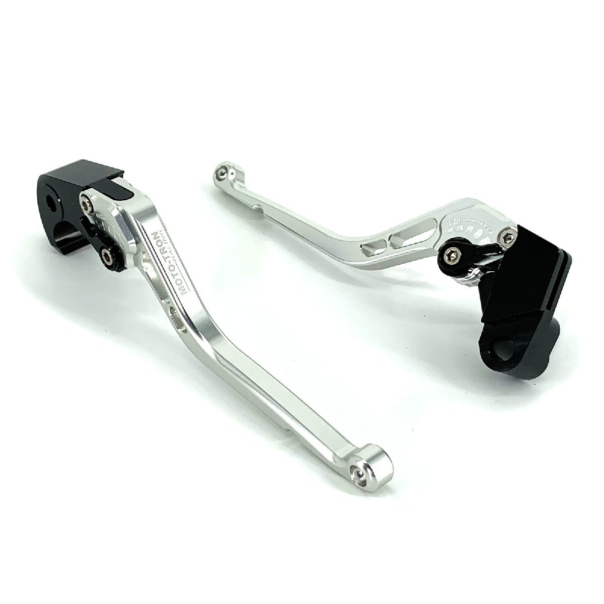 【新品 送料無料】MOTO-TRON クラッチ ブレーキ レバーセット EVO LONG LEVER KAWASAKI Z900RS 他適合車種あり シルバー/黒拍卖