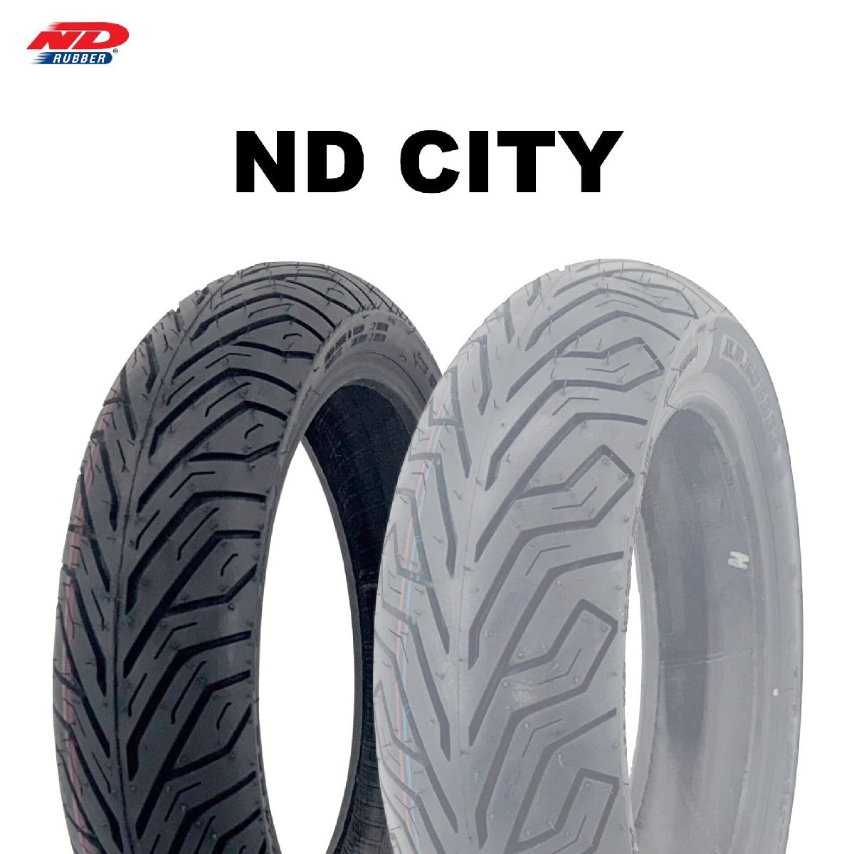 25年製 90/80-14 49P NDラバー NDシティ ND RUBBER ND CITY 新品 バイクタイヤ フロント・リア共用拍卖