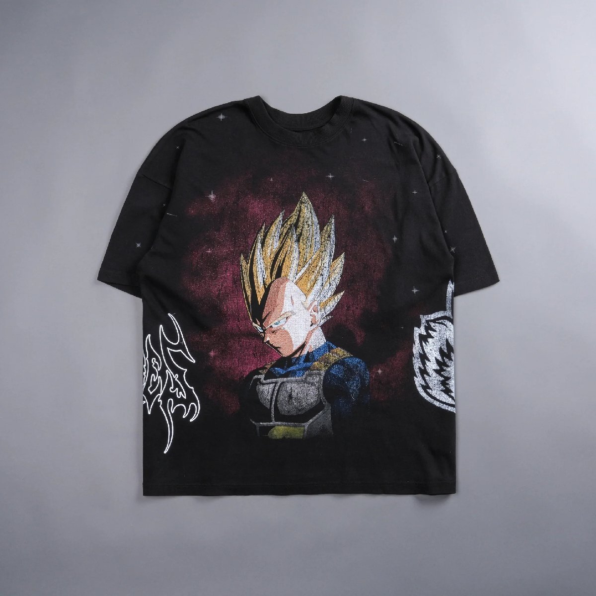 Darc Sport DRAGON BALL Z VEGETA ENERGY PREMIUM OVERSIZED TEE BLACK M ダルクスポーツ ドラゴンボールZ ベジータ エナジー Tシャツ 黒拍卖