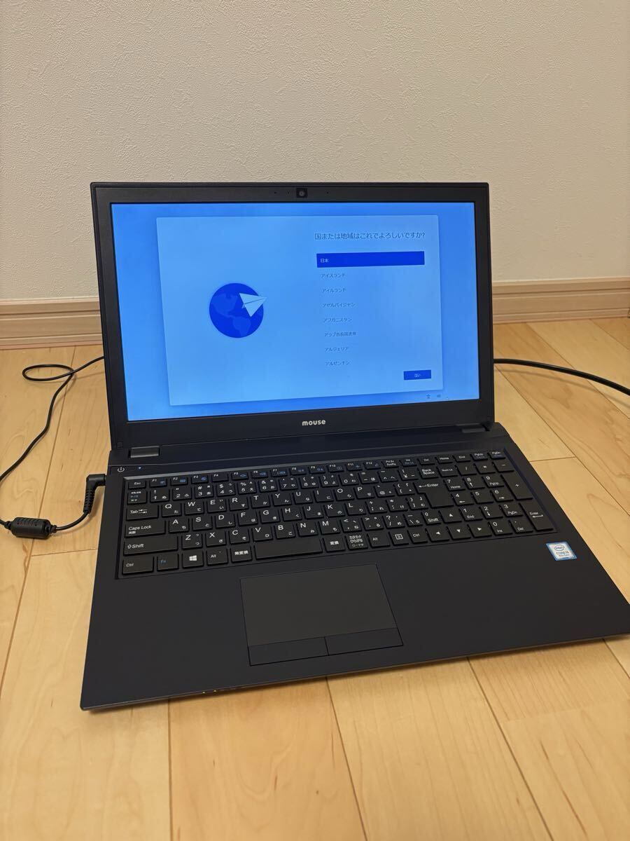 【1円スタート】MOUSE マウス ノートパソコン MB-F556SD-M2SH2-KK 使用感少なめ 2018年頃購入拍卖