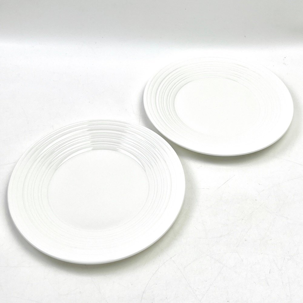 rm) WEDGWOOD ウェッジウッド JASPER CONRAN ジャスパーコンラン プレート 2客 ペアセット 経年保管品 外箱付属 洋食器/陶器/コレクション拍卖