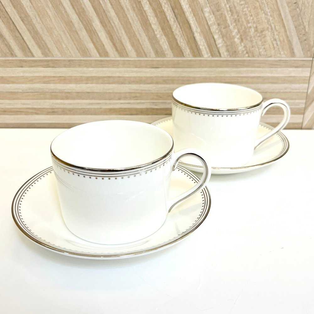 rm) WEDGWOOD ウェッジウッド VERA WANG カップ&ソーサー 2客 セット 中古 USED 陶器/食器拍卖