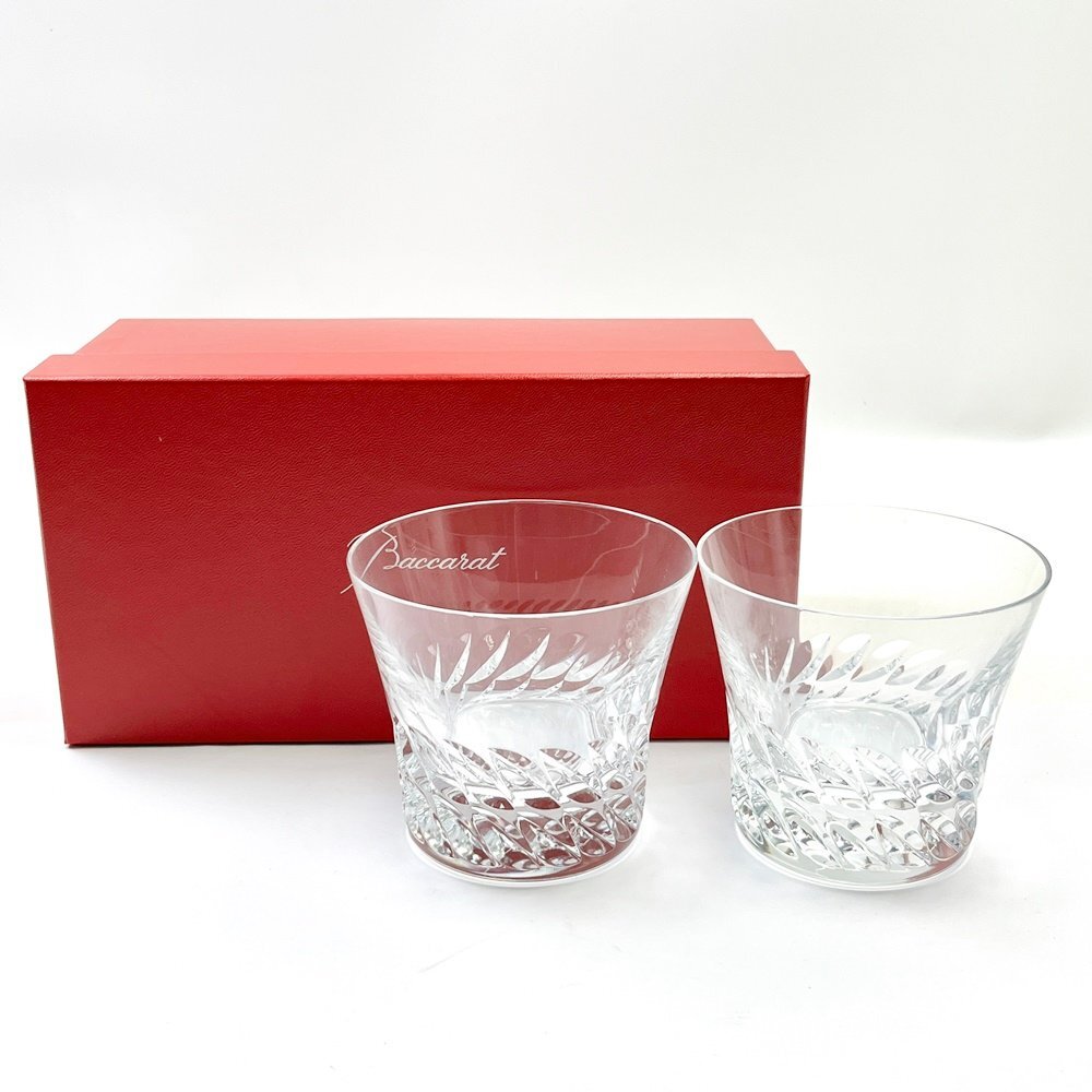 rm) Baccarat バカラ グローリア ロックグラス ペア 2016 2客 ガラス製 外箱付属 中古 USED 食器/洋食器/ブランド拍卖