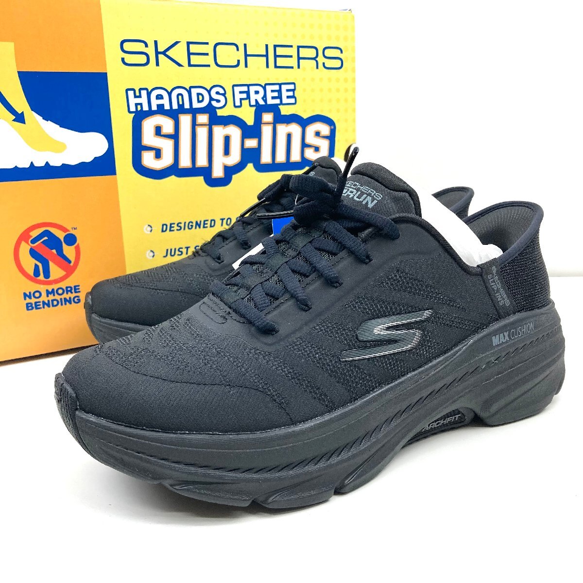 t) SKECHERS スケッチャーズ HANDS FREE スリップインズ MAX CUSHIONING ARCH FIT 2.0-ADELPHI 26cm 128946W/BBK メンズ 未使用品 簡易梱包拍卖