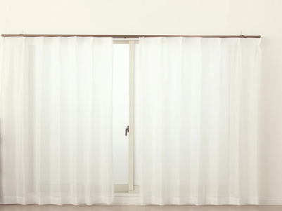 ミラーレースカーテン巾100x高183cm/( 2枚組 )トップホワイト-yama拍卖