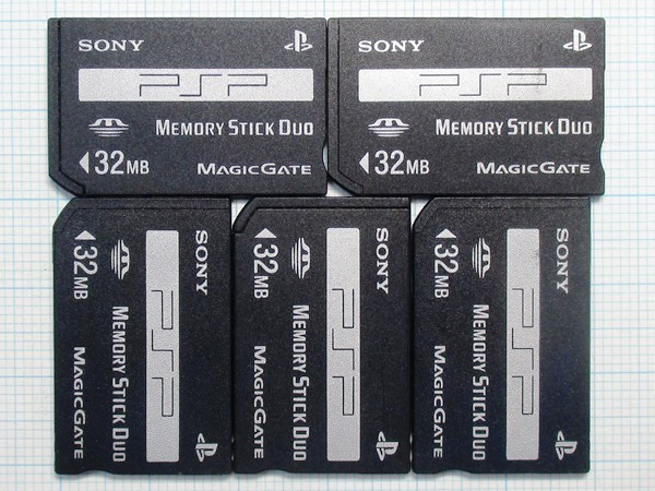 ★SONY PSP メモリースティック Duo 32MB MAGICGATE 5枚 中古★送料85円・185円拍卖