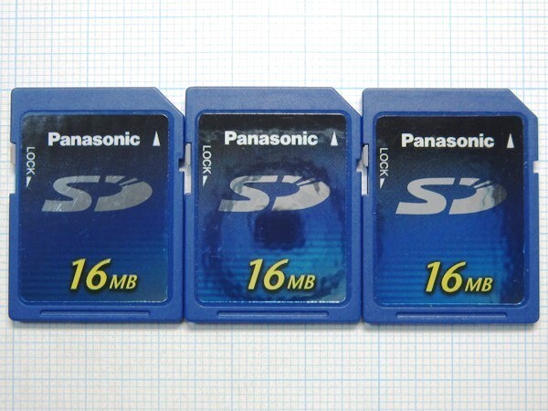 ★Panasonic SDメモリーカード 16MB 3枚 中古★送料85円・185円拍卖