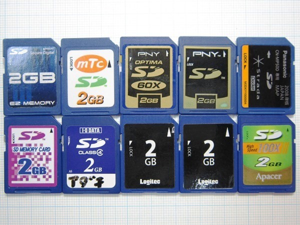 ★SDメモリーカード 2GB 10枚 中古★送料110円・185円拍卖