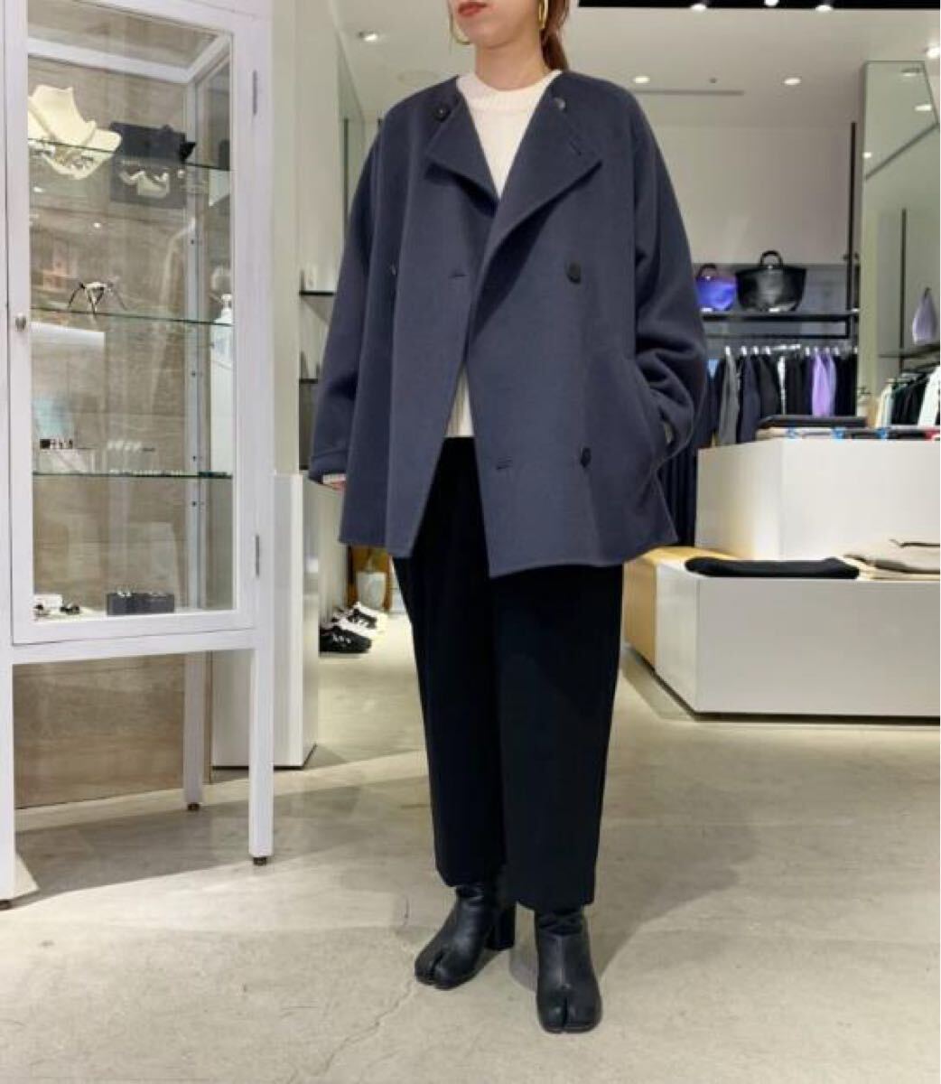 ギャルリーヴィー 定番人気 ウールダブルフェイスカラーレストレンチショートコート 金子綾さん着拍卖