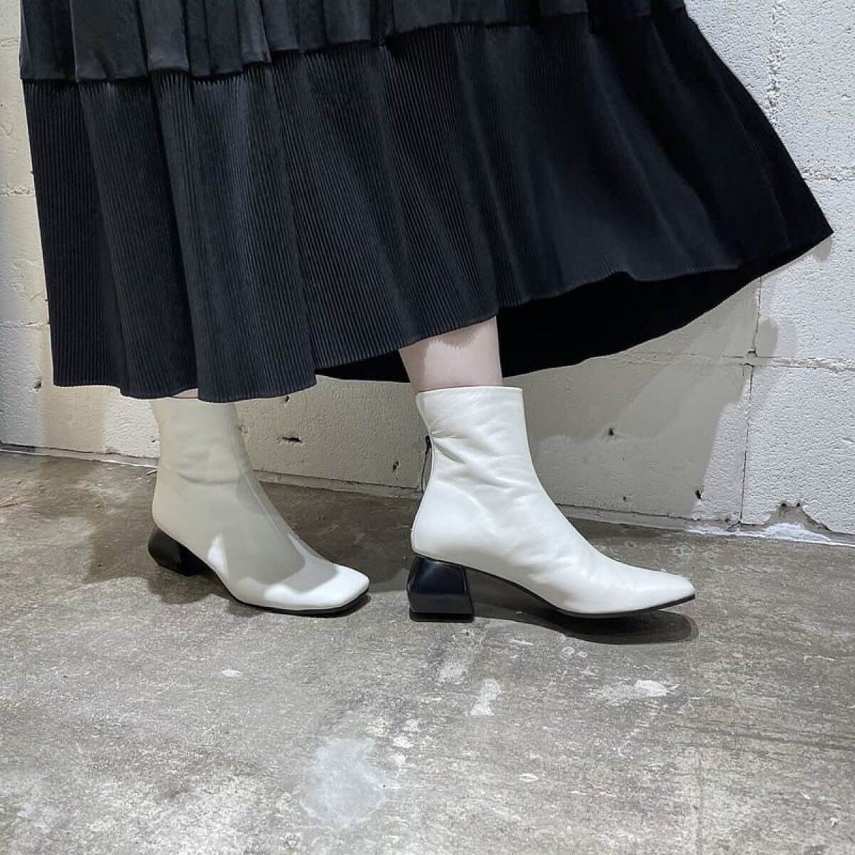 Ph7+ピアッカセッテ/ショートブーツ/size38/ホワイト拍卖