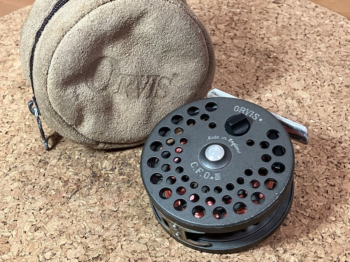 ★即決A!稀少 オービス CFO 3 フライリール 中古良品 機関好調 ソフトケース付き ORVIS C.F.O. 3 fly reel ★拍卖
