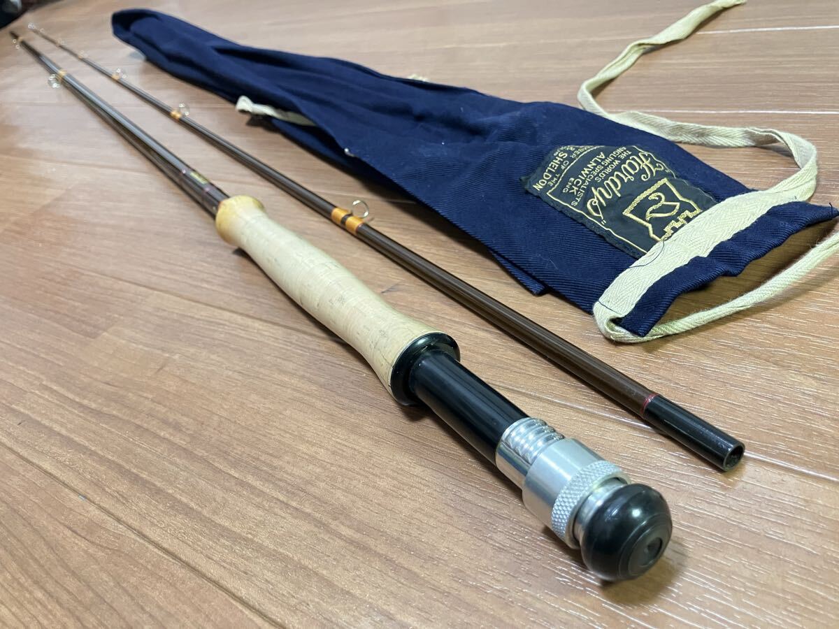 ★即決!稀少 オールド ハーディ グラス ロッド 9' 275cm #7 美品!梱包費無料 袋付き THE HOUSE OF HARDY ★拍卖