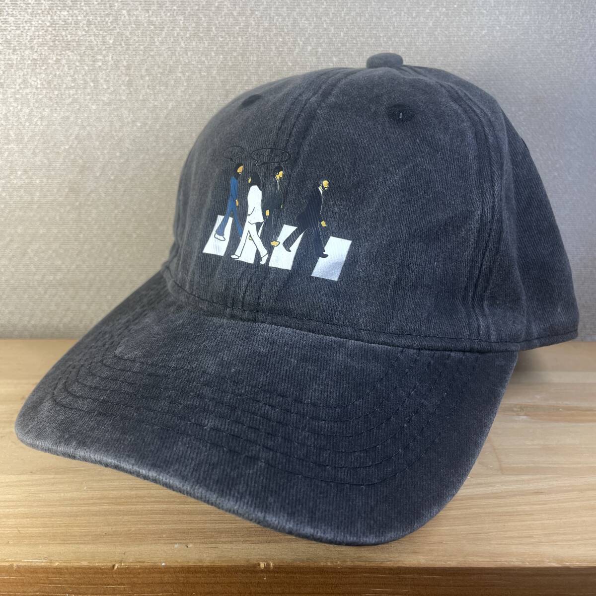 THE BEATLES Abbey Road パロディ キャップ ビートルズ アビーロード アビイロード 帽子 ビンテージ加工 ユーズド加工 バンド ロック拍卖