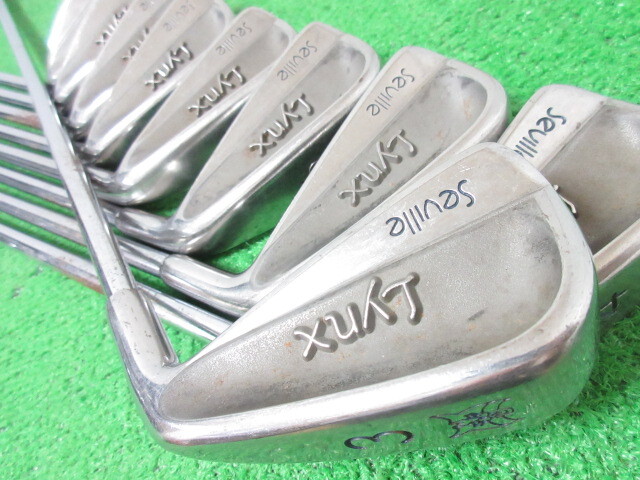 リンクス◆◆ Lynx Seville セビル アイアンセット 9本 #3-Sw スチール(R) ◆◆ジャンク品 ゴルフクラブ EP08拍卖