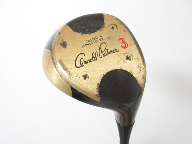 ビンテージ◆◆ アーノルドパーマー パーシモン フェアウェイ 3W オリジナルスチール(R) ◆◆Arnold Palmer ゴルフクラブ ES91拍卖