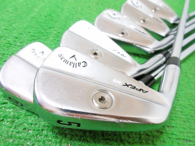 貴重なレフティ!!!◆◆ キャロウェイ APEX MB FORGED 2021 アイアンセット 6本 #5-Pw DG(S300) ◆◆LH 左利き マッスル ゴルフクラブ FB46拍卖