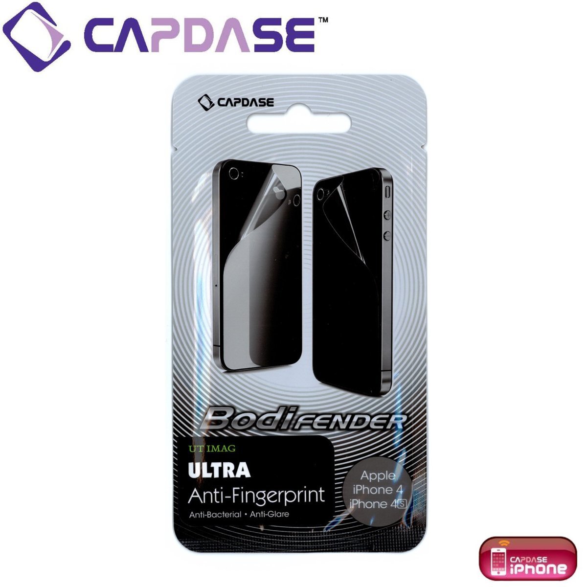 即決・送料込) CAPDASE iPhone 4S / 4 用 ボディフェンダー UTiMAG 「ツヤ消し・抗菌タイプ」 本体保護シート拍卖