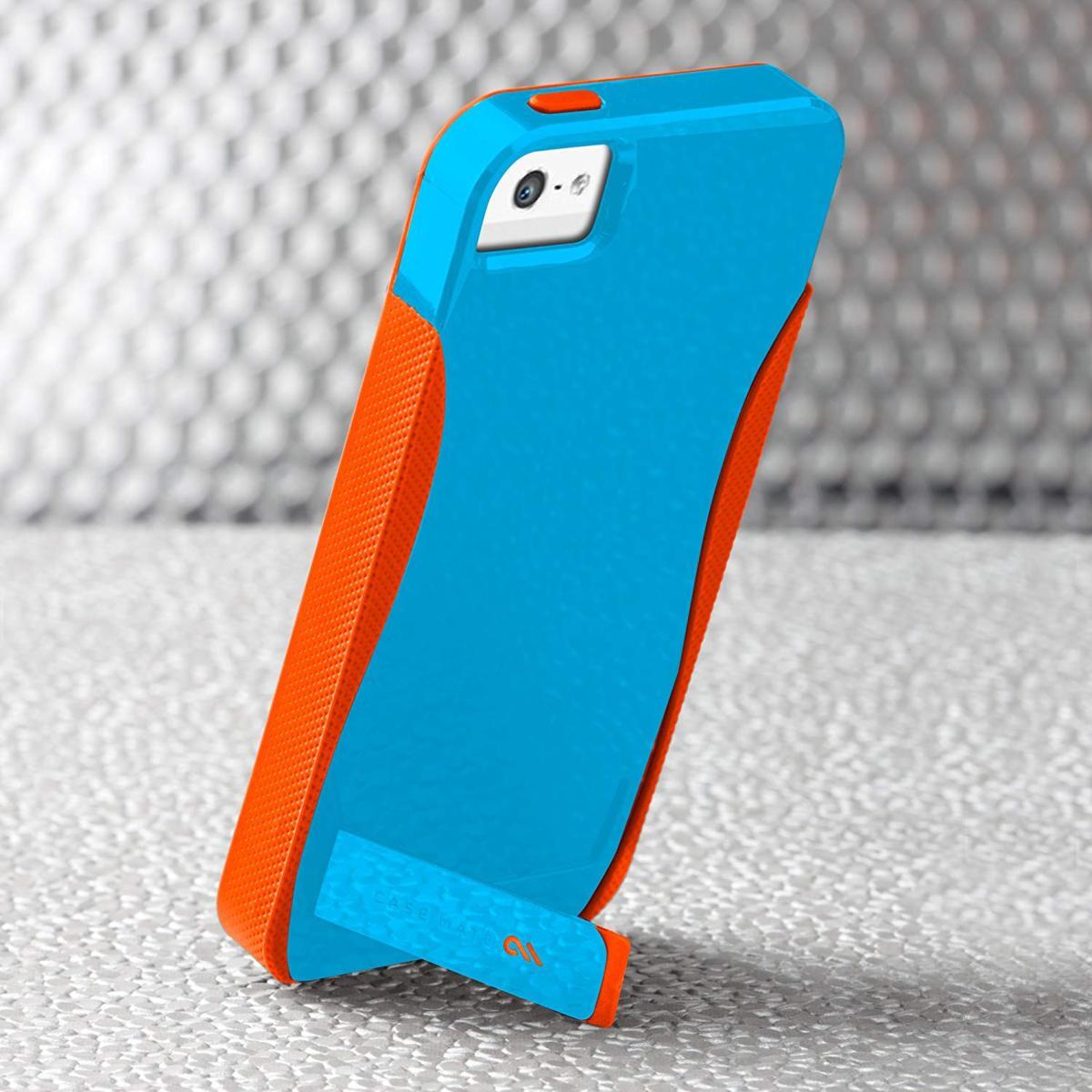 即決・送料無料)【スタンド機能付きケース】Case-Mate iPhone SE(第一世代,2016)/5s/5 POP! with Stand Case Olympian Blue/Tangerine Tang拍卖
