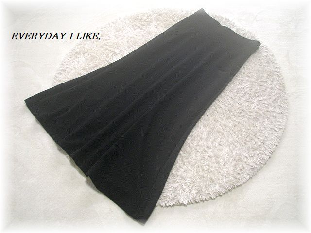送料無料*エブリデイアイライク/EVERYDAY I LIKE.*美シルエットロング丈フレアスカート/レーヨンナイロン/伸縮性あり/ウエストゴム/36拍卖