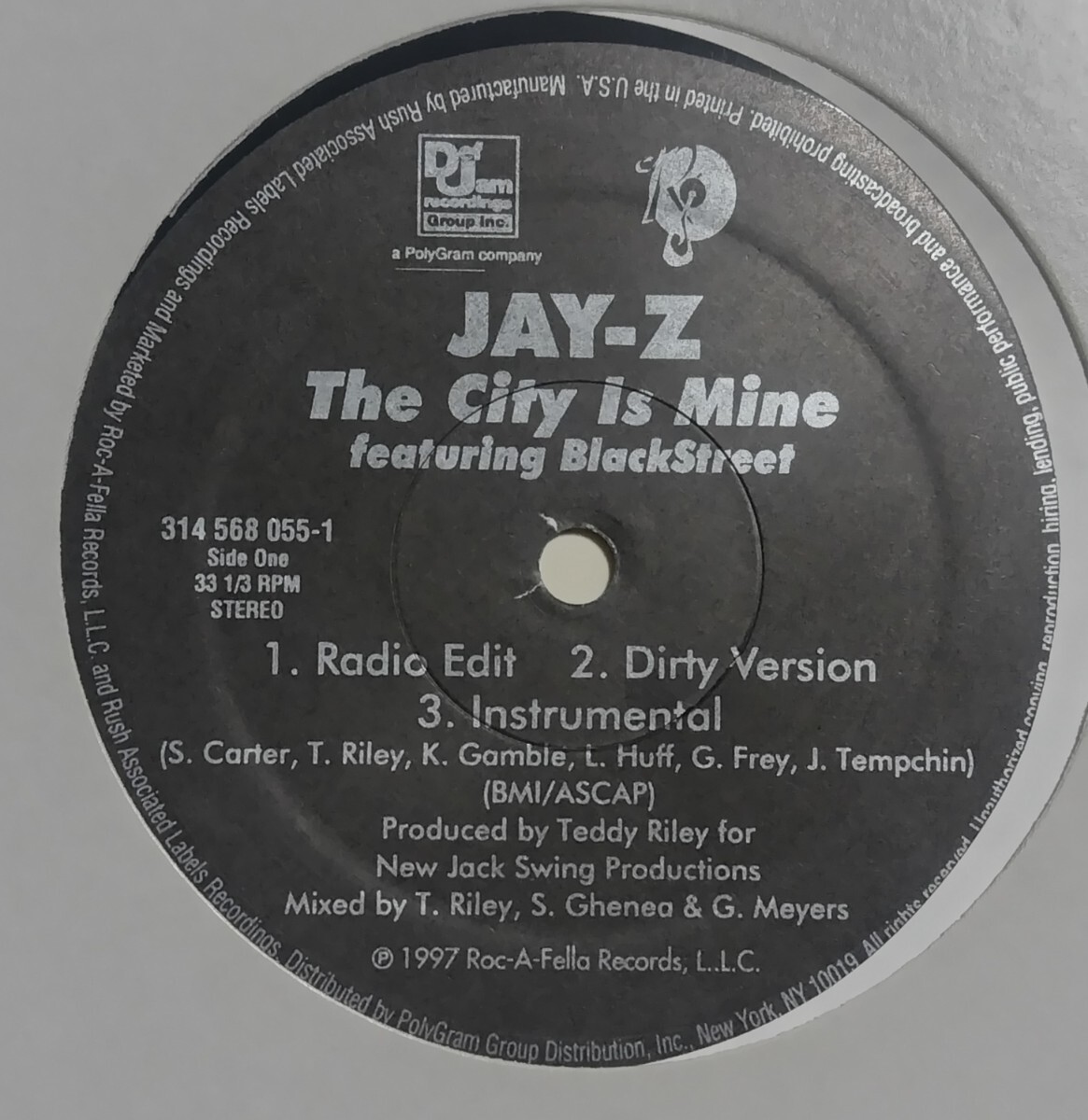 Jay-Z The City Is Mine / Face Off/Roc-A-Fella Records 314 568 055-1/1997年US拍卖