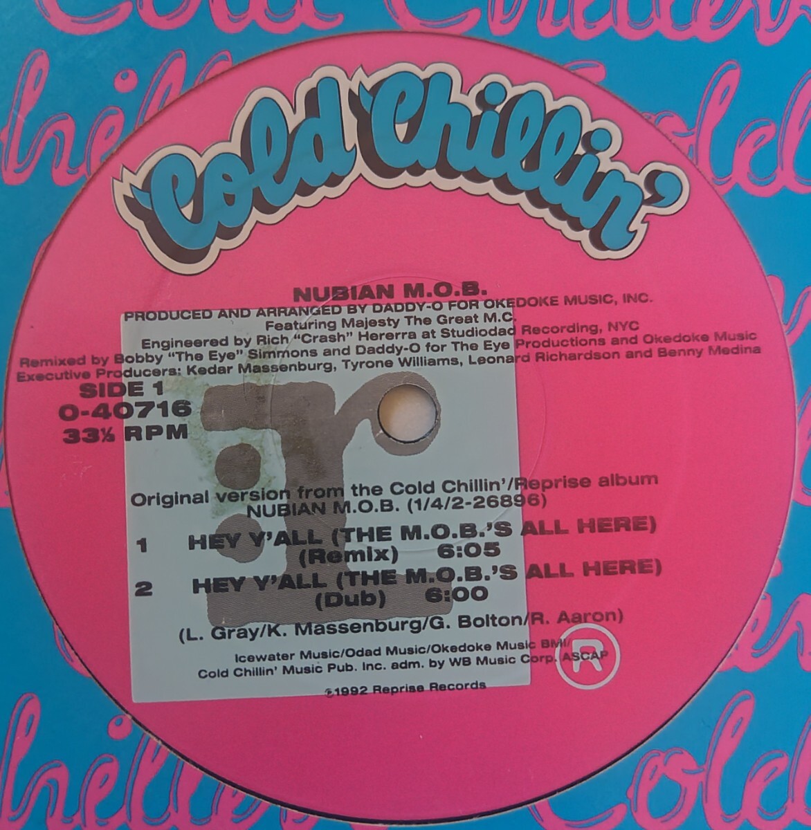 Nubian M.O.B. Hey Y'all (The M.O.B.'s All Here)/Cold Chillin' 0-40716/1992年US拍卖