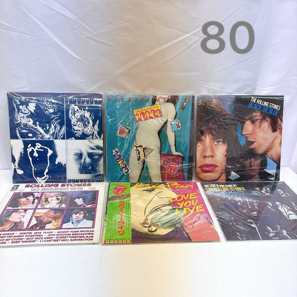10AB039 ローリングストーンズ レコード まとめ ライブ盤 ベスト盤 BLACK AND BLUE UNDER COVER など 現状品 動作未確認拍卖