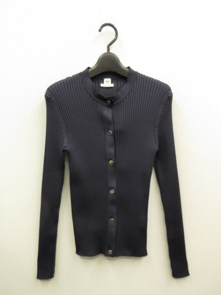 25年 エルメス HERMES ★ セリエボタン シルク混 リブ ニット カーディガン ★ サイズ42 ジャポン国内正規品拍卖