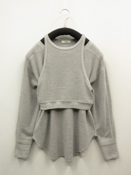 24年クラネCLANE★洗える♪ 定価¥24200(税込)レイヤードビスチェ サーマルトップス セット◆サイズ1拍卖