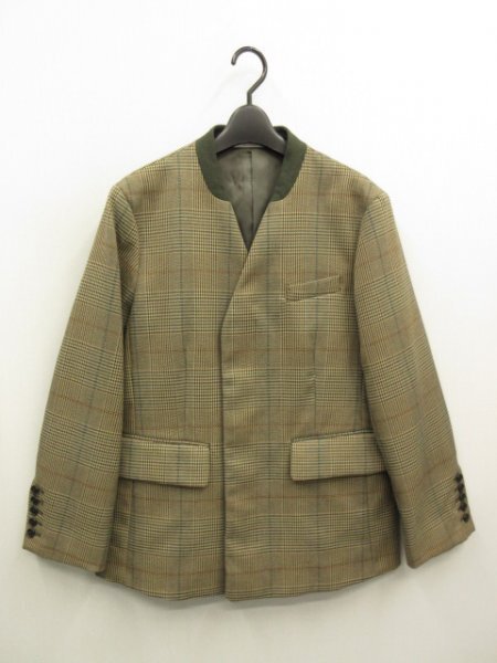 24年ビューティ&ユースBEAUTY&YOUTH アローズ★定価¥28600(税込) ウール混チェック柄ビッグシルエットジャケット◆サイズS拍卖