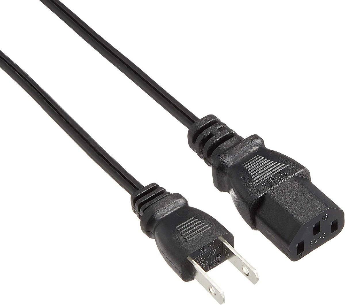 AC 電源ケーブル(PC デスクトップ パソコン モニター アダプター 電源コード 3PIN 3ピンソケット(メス)⇔2ピンプラグ(オス)拍卖