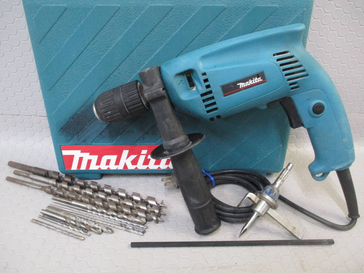 マキタ 15mm震動ドリル HP1501 ※ビットおまけ付◇通電動作確認済■O-163拍卖