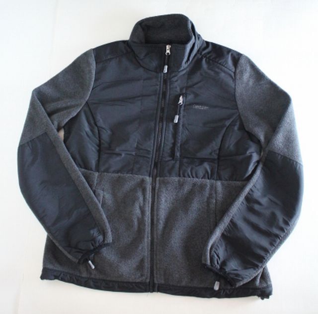 【Calvin Klein】カルバンクライン フリースジャケット グレー×ブラック (S) 古着  メンズ  USED フルZIP拍卖