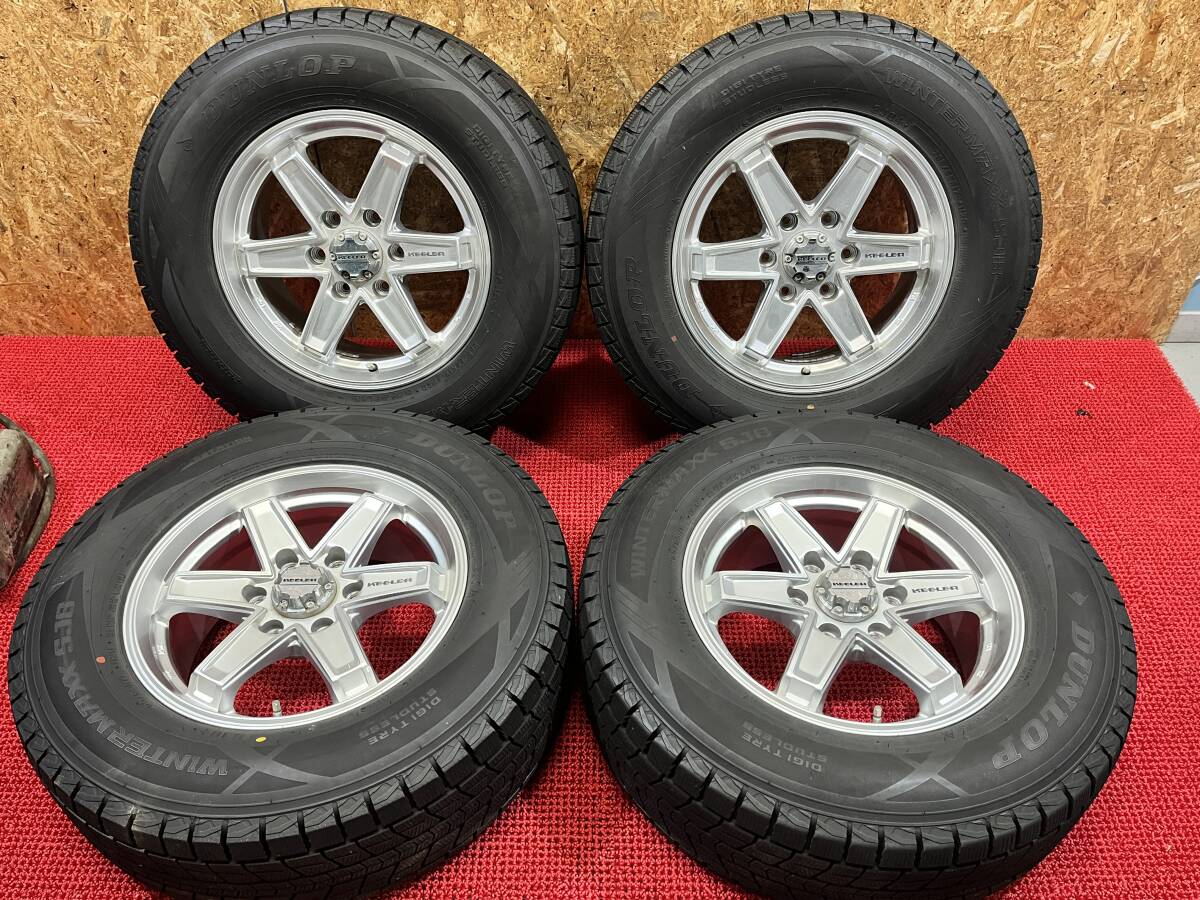 KEELER 17×7.5J +40 6穴 PCD139.7 DUNLOP WINTER MAXX SJ8 265/65/R17 パジェロ等に 売切!!拍卖