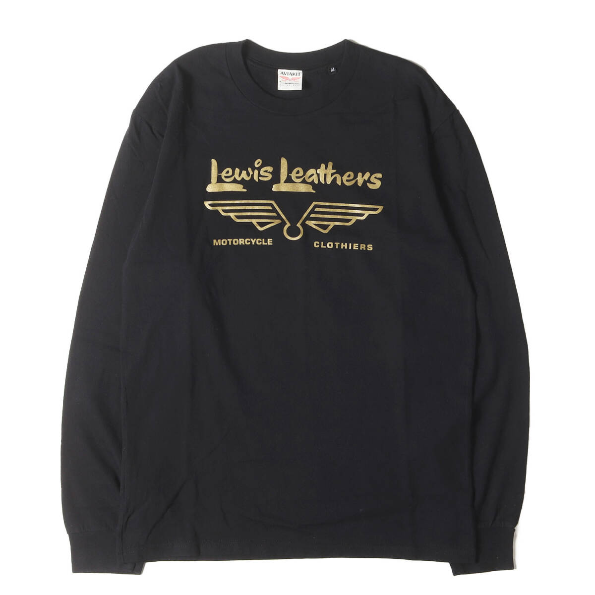 Lewis Leathers ルイスレザーズ Tシャツ ブラック 黒 サイズ:M | ブランドロゴ ロングスリーブ Tシャツ | トップス カットソー拍卖