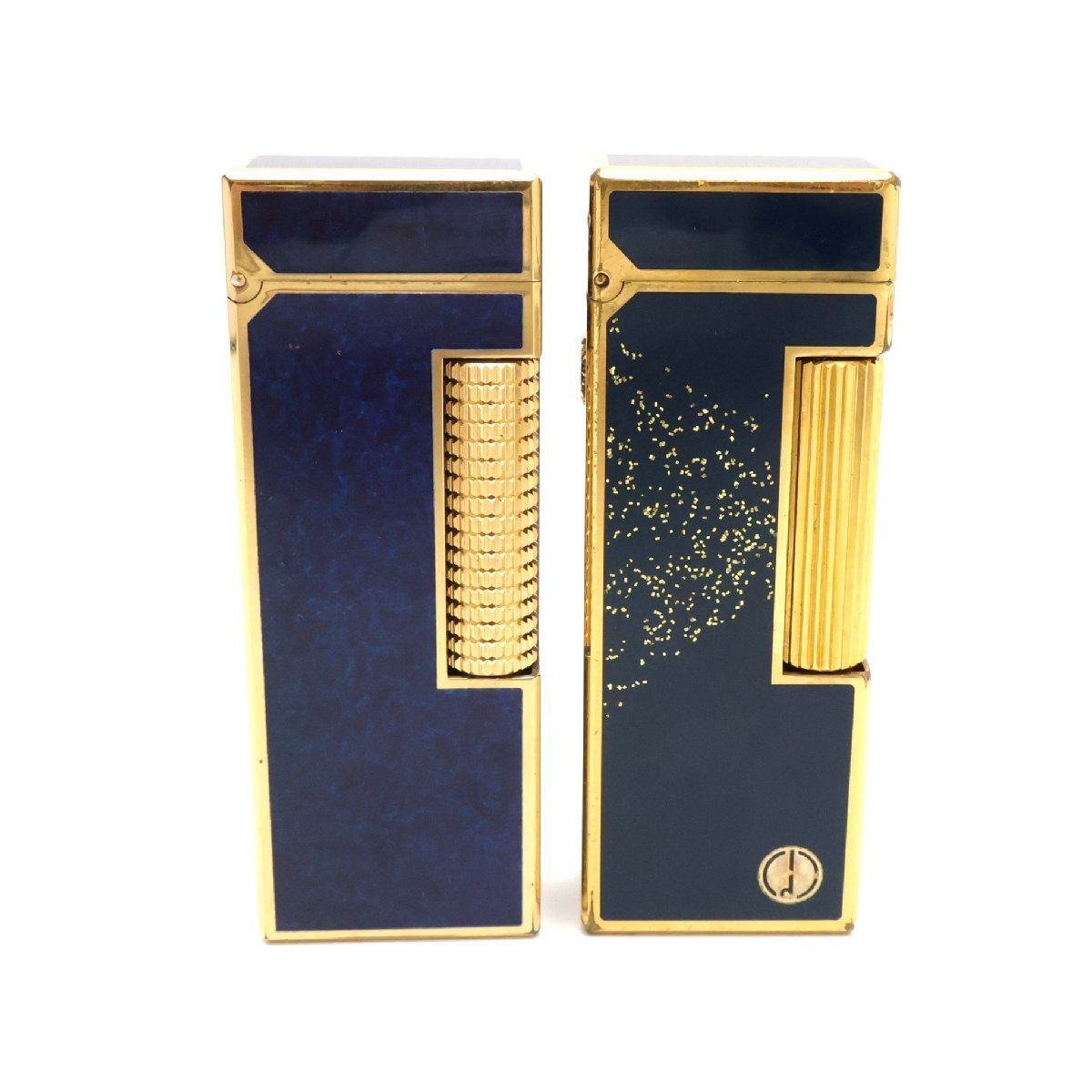 Dunhill ☆ダンヒル ライター 2点 ブルーラッカー ネイビーラメ ※火花確認済 ◆おたからや【S-LI01848】拍卖