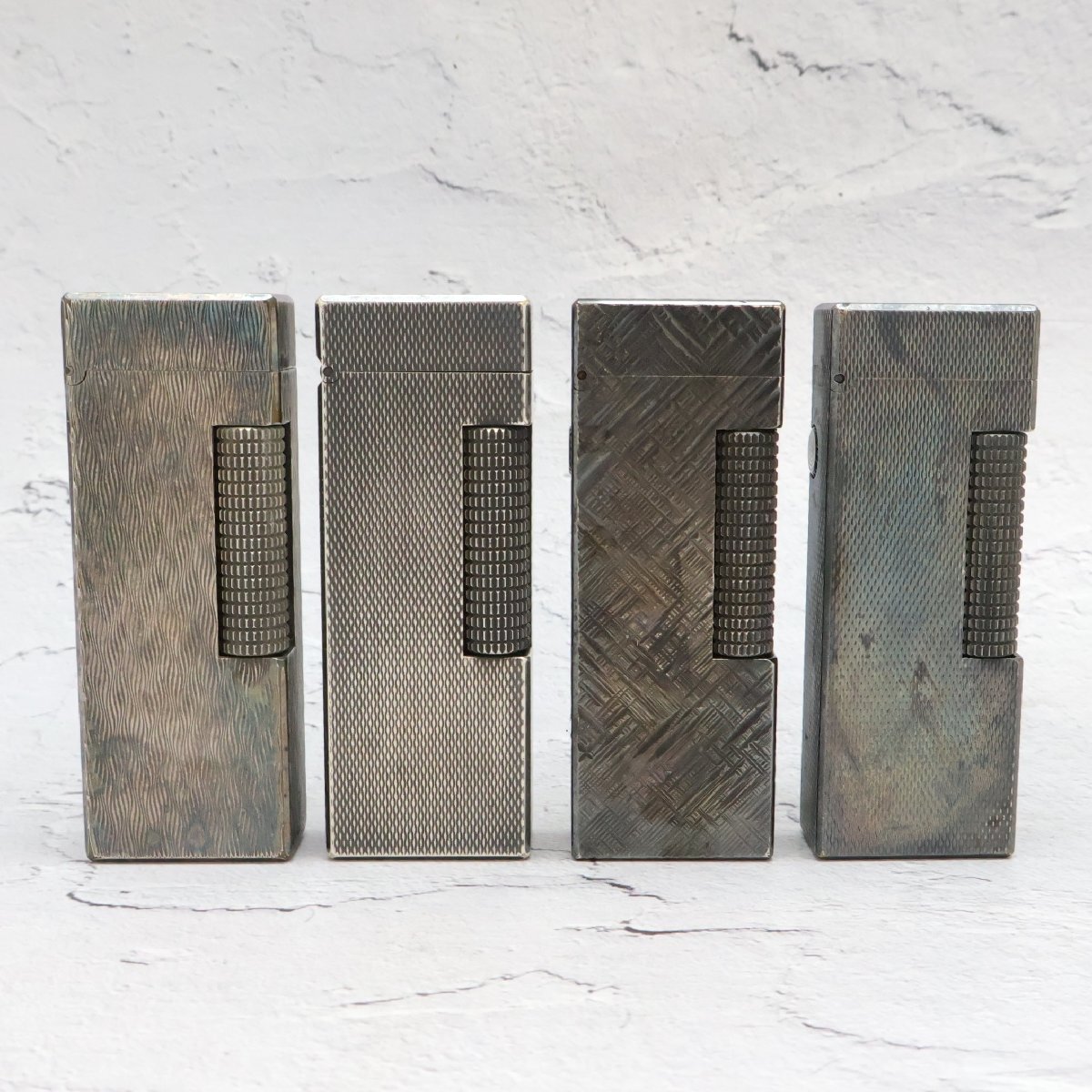 Dunhill ☆ダンヒル ライター 4点 シルバー 内1点ローラー不動有り※火花未確認◆おたからや【S-LI01853】拍卖