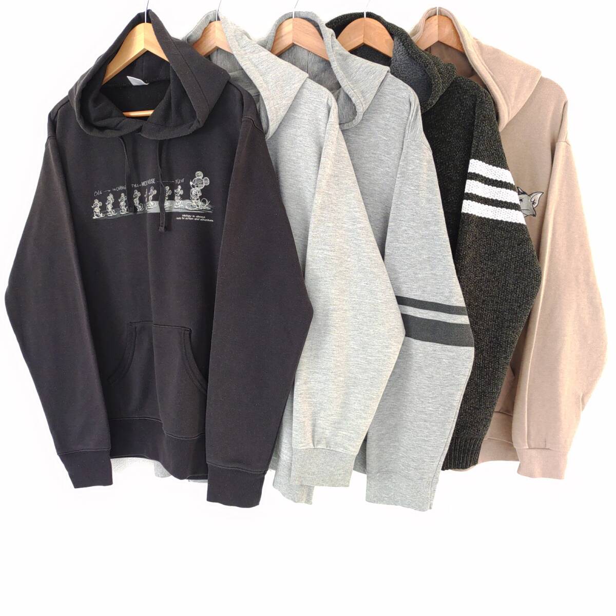 お得!!【まとめ売り】パーカー 5着 セット スウェット Disney ディズニー イグニオ ミッキー トムとジェリー アメコミ キャラ 3L/SWP-234DD拍卖