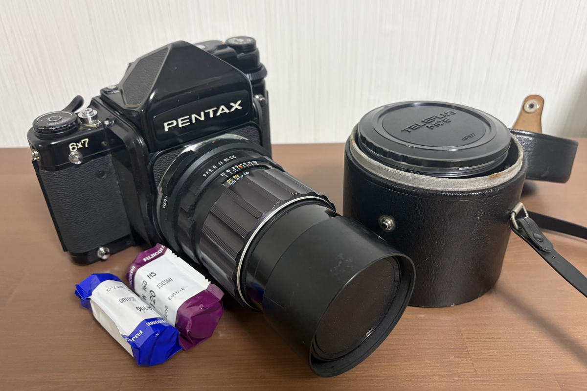 Pentax ペンタックス 67 6×7 タクマー Takumar 200mm F4 後期 TTL ファインダー 中判カメラ ジャンク品拍卖