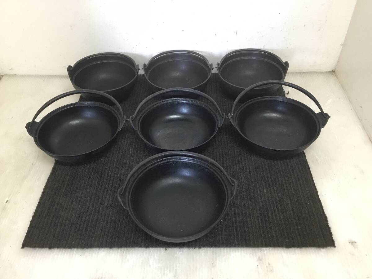 △ q 岐阜発/ 1人鍋/ 鍋焼き/ 浅鍋4個 16cm/ 深鍋3個 15cm/ 7個まとめて/ フタなし/ 鋳物鍋/ 現状品/ R7.10/24 △拍卖