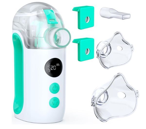 【送料無料】メディケン(MEDIKEN) ネブライザー 交換可能メッシュ パワフル噴霧 薬液吸入用 静音 自動洗浄 電池残量表示 無水検知 軽量拍卖