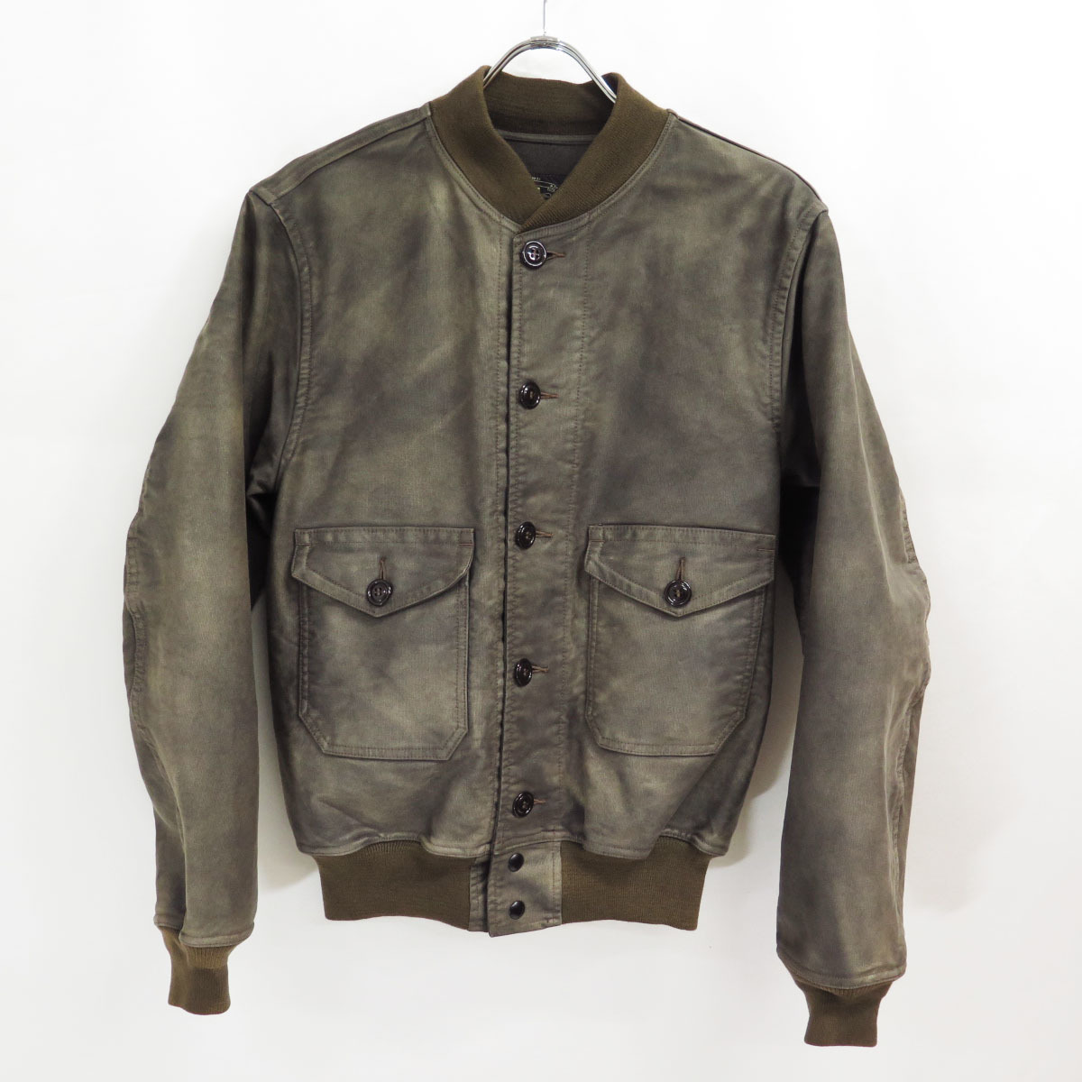 RRL DOUBLE RL 37J1 FLIGHT BOMBER JACKET M ダブルアールエル ラルフローレン ジャングルクロス デッキ フライト ボンバー ジャケット拍卖